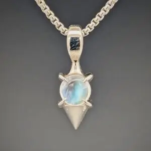 Mini Pendulum Silver and Moonstone